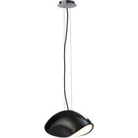 Pasion Rectangular Pendant 3 Light E27, Gloss Black/Polished Chrome