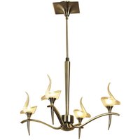 Viena Telescopic Pendant Round 4 Light G9, Antique Brass