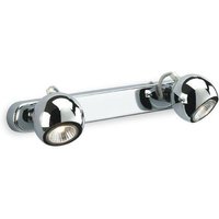 Magnetic 2 Light Spotlights Bar Light Chrome, GU10