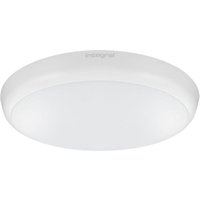 LED Flush Ceiling / Wall Light 18W 4000K 1584lm IK10 3hr Emergency Matt White IP54