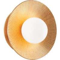 Emerald 1 Light Wall Sconce Vintage Gold Leaf