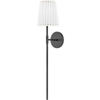 Demi 1 Light Wall Sconce Soft Black with White Shade