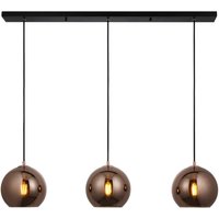 Boli 3 Light Triple Ceiling Pendant Copper Mirrored Glass