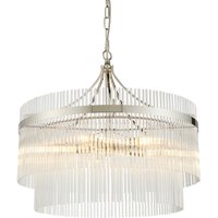 Marietta 5 Light Multi Arm Lamp Ceiling Pendant Bright Nickel