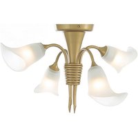 Ancona Semi Flush 4 Light G9 Satin French Gold