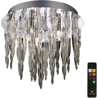 Tropez Ceiling 3 Light G9 RGB LEDs And Remote Control Polished Chrome/Glass