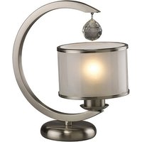 Lincoln Table Lamp E27 Satin Nickel/Glass/Crystal