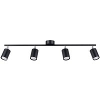 Lemmi Modern Ceiling Spotlight Bar Black 4x GU10