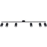 Lemmi Modern Ceiling Spotlight Bar Black 6x GU10