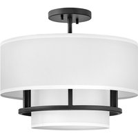 Graham 3 Light Cylindrical Ceiling Light, Black