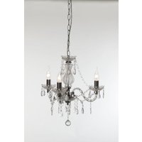 Lüster Classic 3 Light Multi Arm Chandelier Chrome Clear - UK Stock