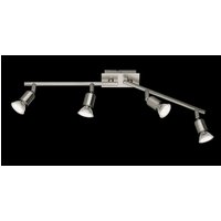 Nimes Modern 4 Light Ceiling Spotlight Bar Nickel Matt 3000K - UK Stock