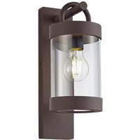 Sambesi Modern Outdoor Wall Lantern Rusty IP44 with Dusk sensor - UK Stock