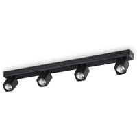 Rudy 4 Light Ceiling Spotlight Bar Black