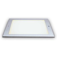 Taurus Integrated LED Outdoor Recessed Ground Light Wide Square Steel 1250Lm 3000K IP67
