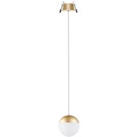 Kilda 1 Light Recessed Pendant, 10W LED, 3000K, 800lm, Gold, 3yrs Warranty