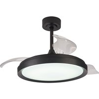 Mistral 50W LED Dimmable Ceiling Light With Built-In 30W DC Fan, 2700-5000K Remote Control, 3200lm, Black, 5yrs Warranty