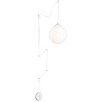 Boa 1 Light Globe Ceiling Pendant White, E27
