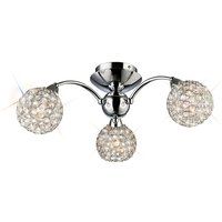 Escado Ceiling 3 Light E14 Polished Chrome/Crystal