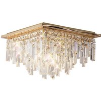 Maddison Ceiling Square 6 Light G9 French Gold/Crystal