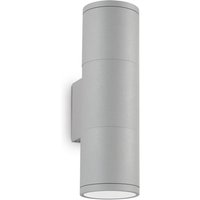 Gun 2 Light Outdoor Wall Light Grey IP44