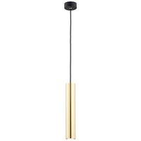 Gomera Plus Slim Pendant Ceiling Light Brass Steel, Black Structure