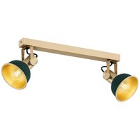 Lenora Twin Ceiling Spotlight Green, Gold