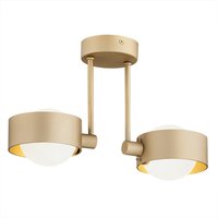 Massimo Plus Globe Ceiling 2 Light Opal Matt, Gold IP44
