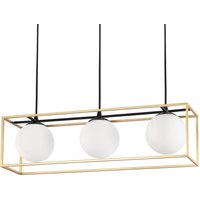 Lingotto 3 Light Pendant Bar Light Antique Brass