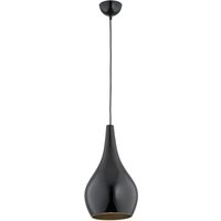 Santana Dome Pendant Ceiling Light Black, Shine Black
