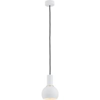 Sines Dome Pendant Ceiling Light White Structure, Brass Elements