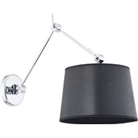 Zakyntos Wall Lamp With Shade Black, Chrome
