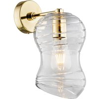 Deportivo Wall Lamp Transparent, Brass Steel