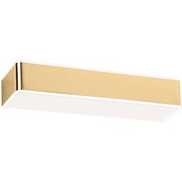 Rodan 20cm Flush Wall Lamp Gold Shine, White Finish