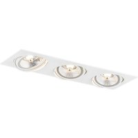 Olimp Plus GU10 Triple Recessed Downlight White Structure