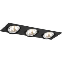 Olimp G9 Triple Recessed Downlight Black Structure
