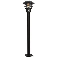 Helsingor Bollard Lantern with PIR Black IP44