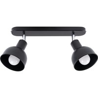 Elba Twin Ceiling Spotlight Dome Black