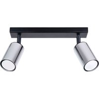 Winx 2 Light Twin Ceiling Spotlight Black, Chrome
