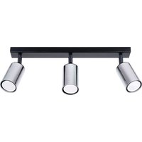 Winx 3 Light Ceiling Spotlight Bar Black, Chrome