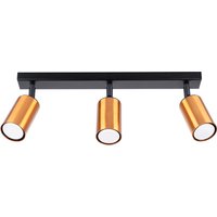 Winx 3 Light Ceiling Spotlight Bar Black, Copper