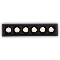 Lika 10W 6x LED Recessed Downlight Black 4000K