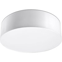 Arena 2 Light Flush Round Ceiling Light White, E27