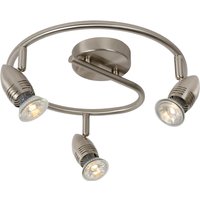 Caro-Led Modern Ceiling Spotlight - Ø 31cm - LED - GU10 - 3x5W 2700K - Satin Chrome