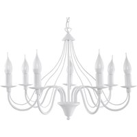 Minerwa 7 Light Multi Arm Chandelier White, E14