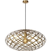 Wolfram Modern Pendant Light - Ø 65cm - 1xE27 - Matt Gold, Brass