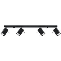 Merida 4 Light Spotlight Bar Black, GU10