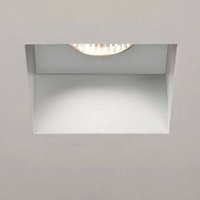 Trimless 1 Light Square Bathroom Recessed Spotlight White IP65, GU10