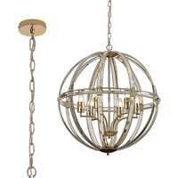 Vestal 62cm Large Round Pendant, 6 Light E27, French Gold