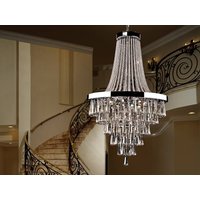 Palace 22 Light Dimmable Crystal Chandelier with Remote Control Chrome, G9